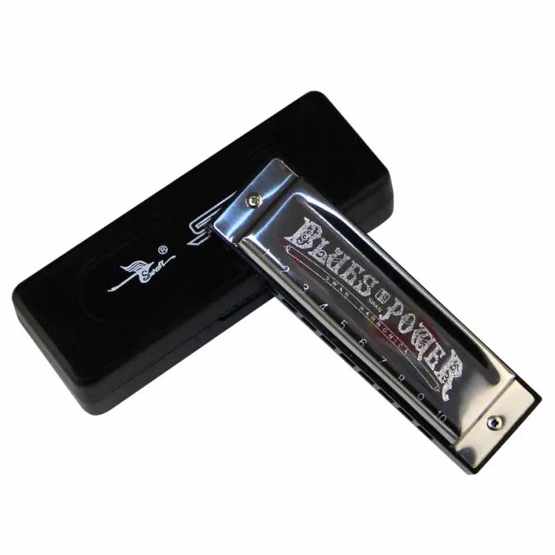 Description Picture 5 of itemHarmonica Senior Bruce 10 Hole BLUES with Case Brass Stainless Steel