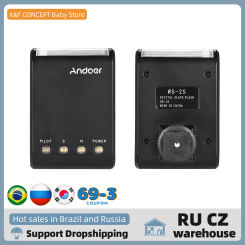 Andoer WS-25 Mini Digital Slave Flash Speedlite On-Camera Flash w/ Universal Hot Shoe GN18 for Canon Nikon Pentax Sony