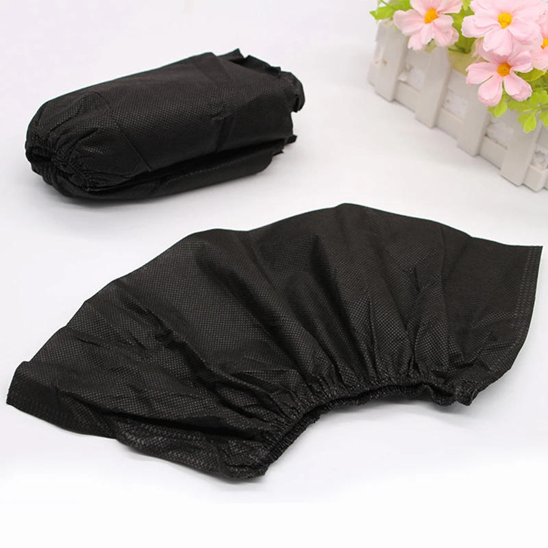 Description Picture 4 of item100Pack Disposable Shoe Covers Black Non Slip Boot Booties Covers for Indoors Outdoors Floor Carpet Contractors Shoe Protectors