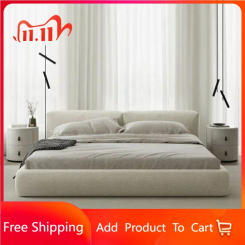 Modern Soft Bedroom Simple Bed Double Kawaii Elastic Twin Queen Bed Upholstered Sleeping Camas De Dormitorio Home Furniture
