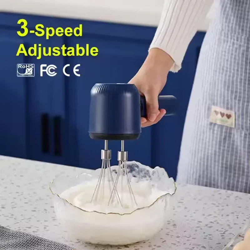 Description Picture 4 of itemElectric Portable Blender Mixer Kitchen Tools Milk Frother Egg Beater Cake Baking Kneading Mixer Hand Mixer Food Processors Set