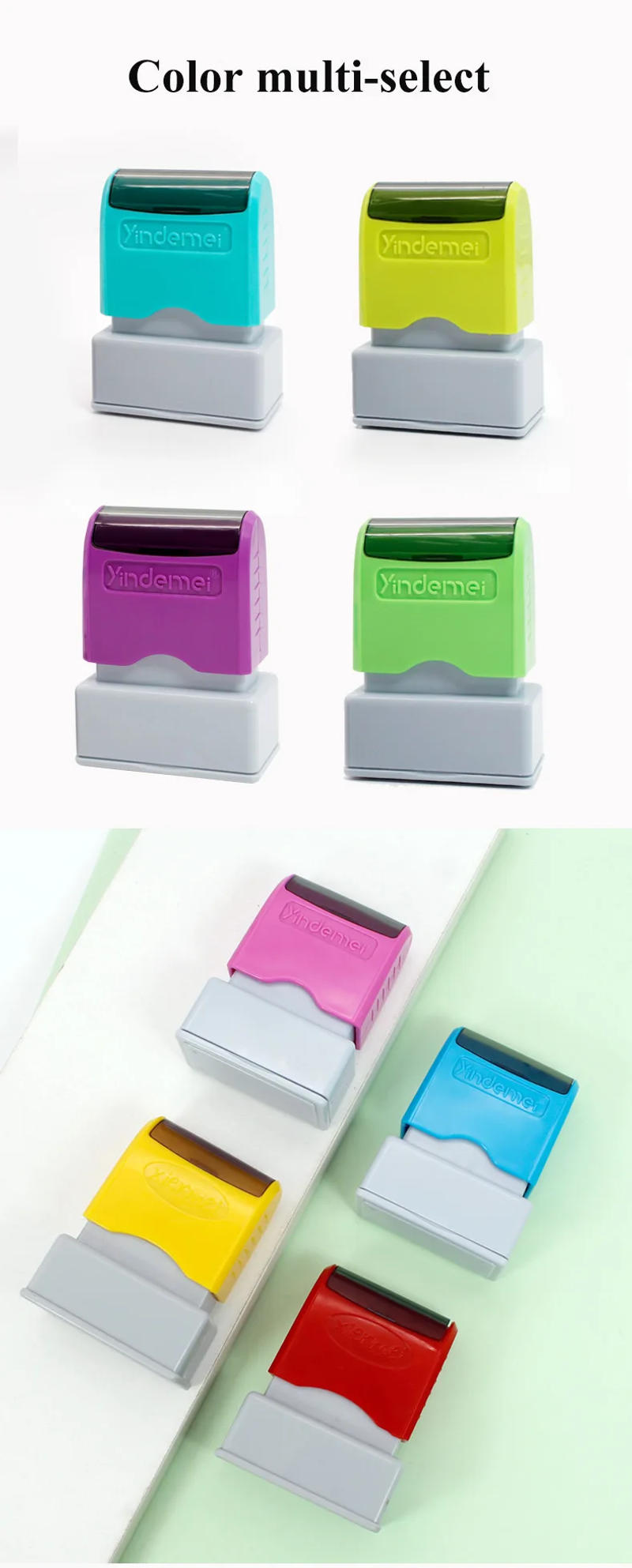 Description Picture 6 of itemCustom Teacher Name Ink Stamp Signature Calligraphy Selfing-Inking Personalized Letter Stamp For School Student Child