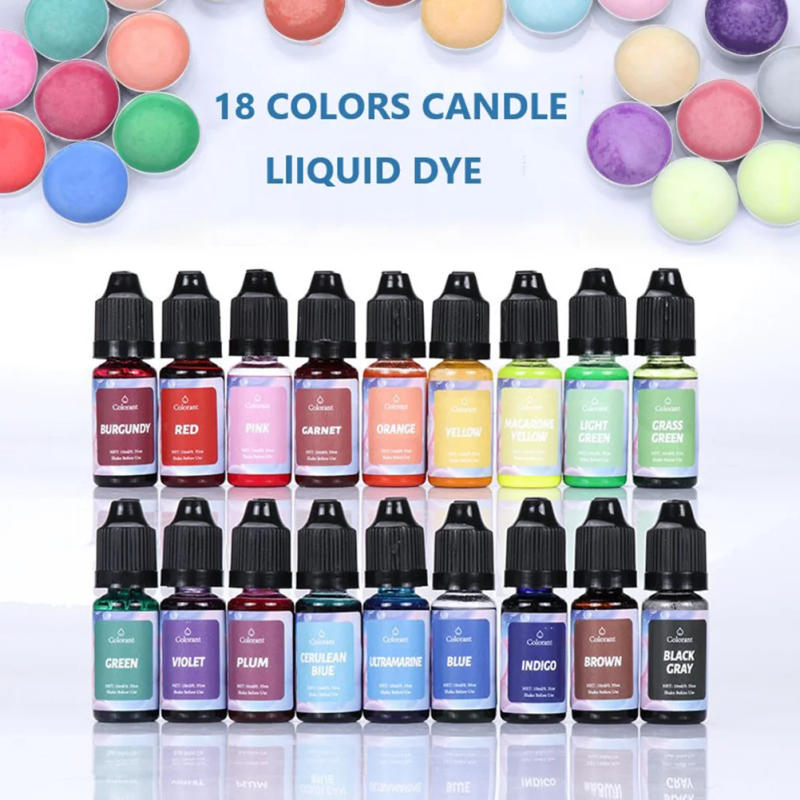 Description Picture 2 of item18 Colors Aromatherapy Candle Pigment Resin Pigment DIY Resin Mold Candle Soap Dye Liquid Dye Jewelry Making Supplies Tool