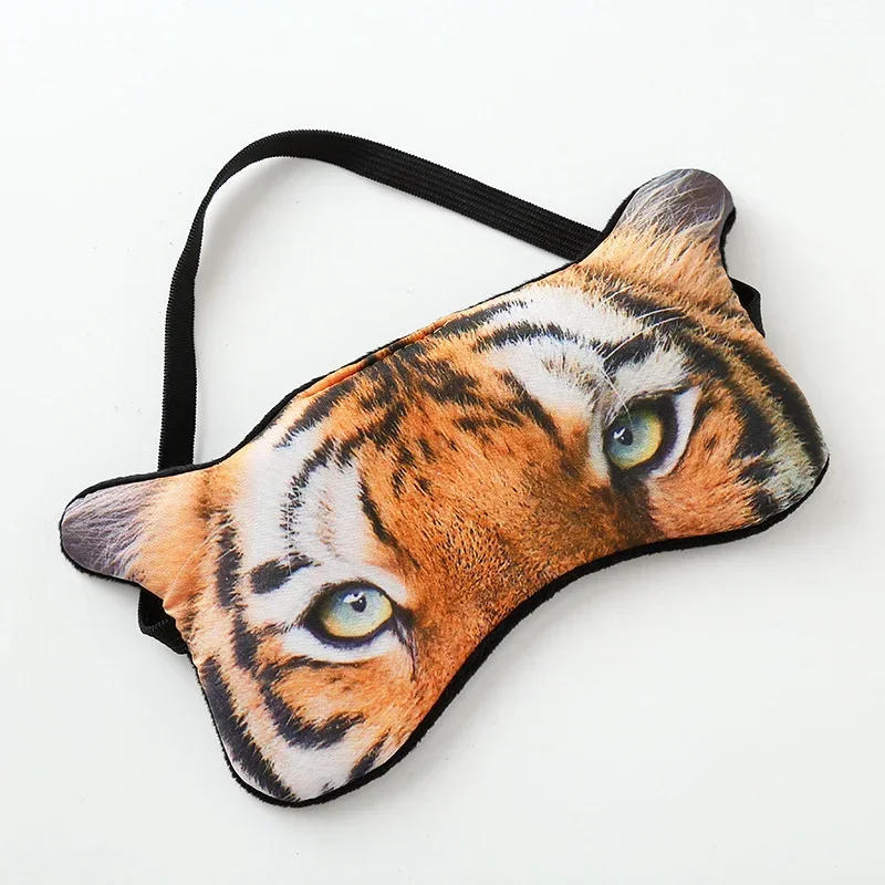 Description Picture 3 of item1 Pcs Animal Eye Patch Sleeping Shading Mask Blindfold Eye Mask Cute Cat Dog Fox Tiger Eye Cover Eyepatch Travel Relax Cover