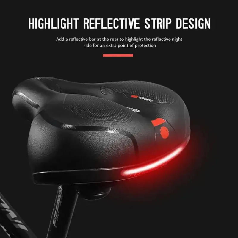 Description Picture 3 of itemHollow Breathable Bicycle Saddle with Taillight Mountain Cushion Bicycle Big Butt Widened Soft Saddle Comfortable Seat Bike Acce