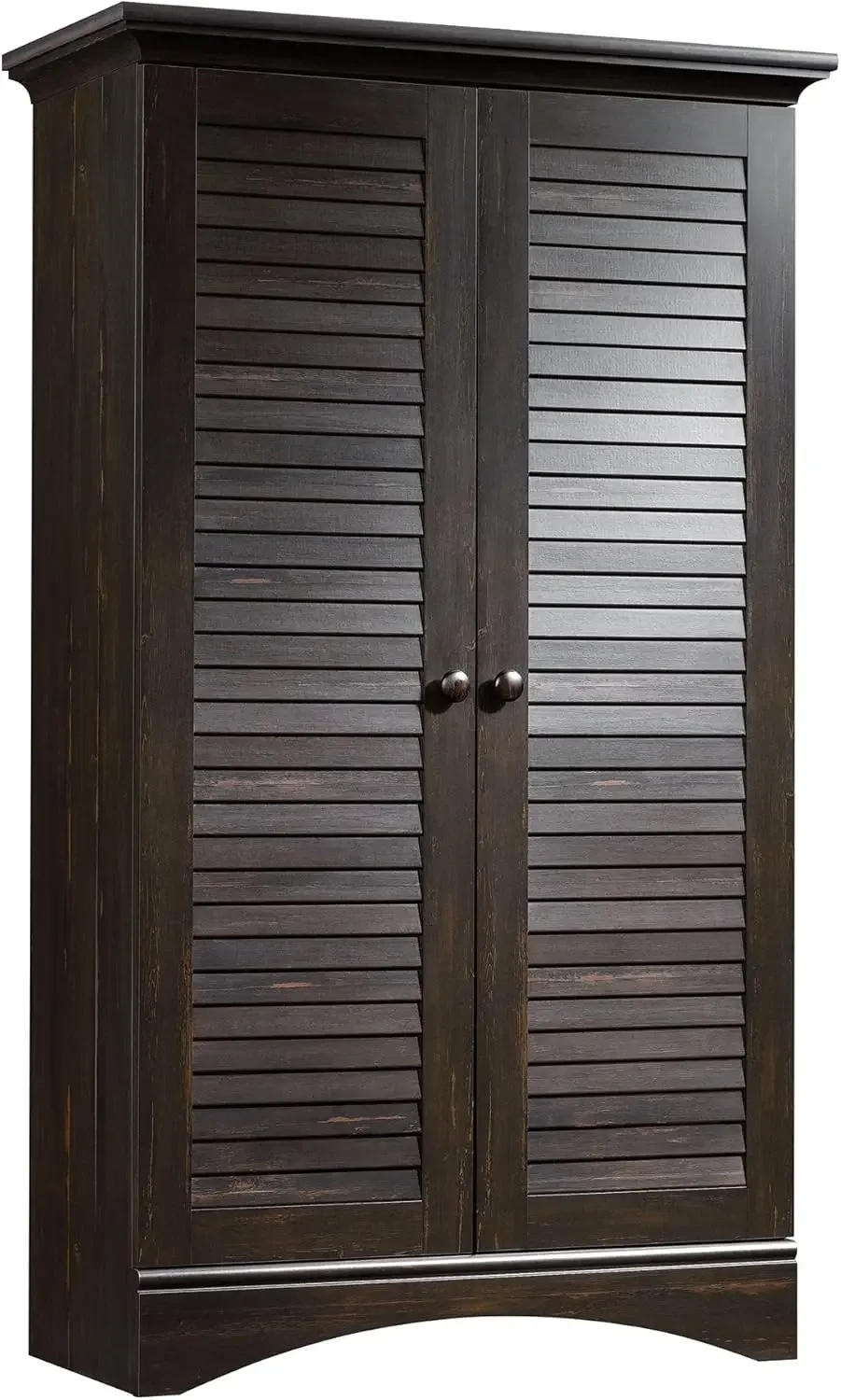 Description Picture 2 of itemView Storage Pantry Cabinet L35.43"xW16.73"xH: 61.02" Antiqued Paint finish Engineered wood construction