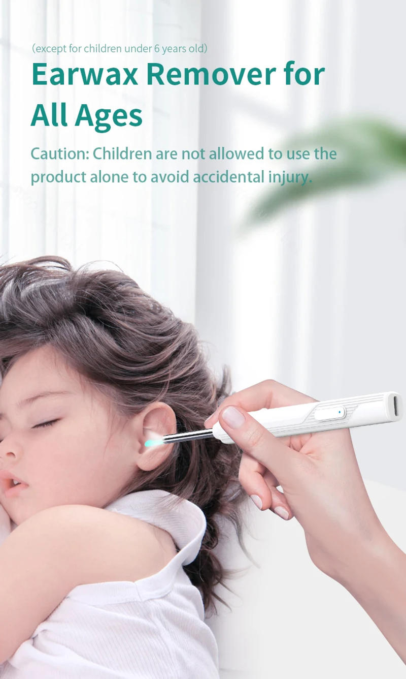 Description Picture 4 of itemSmart Visual Ear Cleaner Health Care Wax Removal HD1080P Wifi Otoscope IP67 Waterproof Endoscope 3.5mm