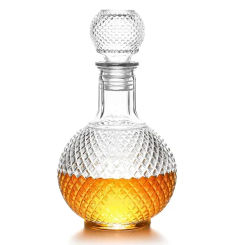 50ML/250ML/500ML/1000ML Glass Liquor Decanter with Airtight Globe Stopper, Whiskey Decanter for Alcohol, Wine, Mouthwash