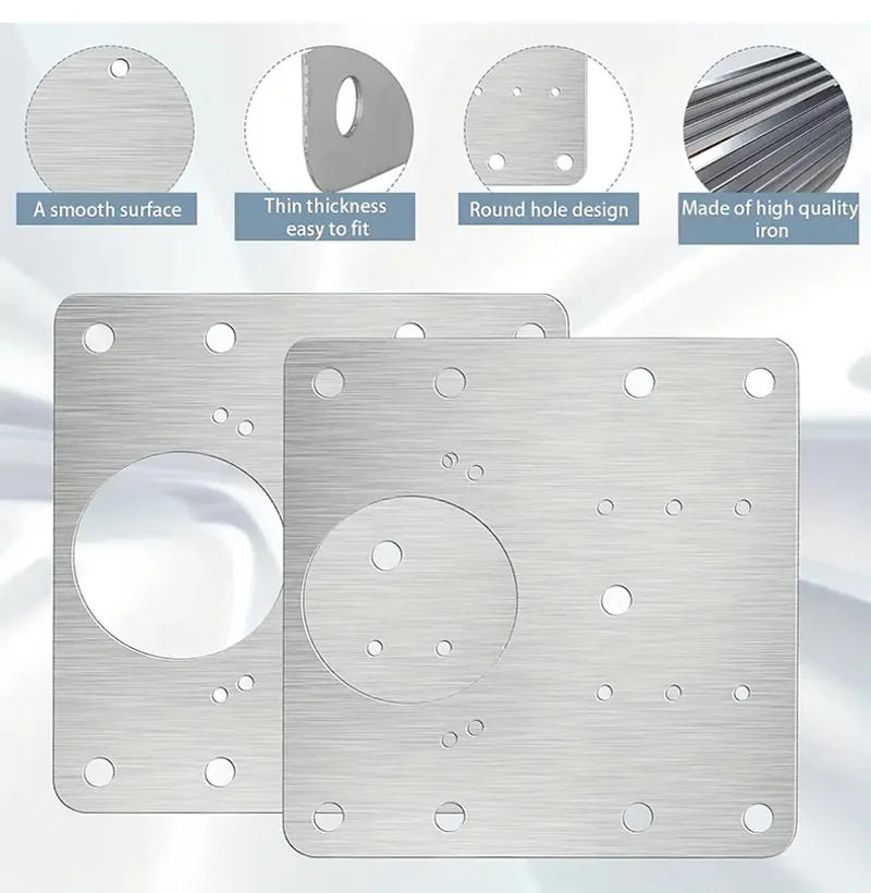 Description Picture 5 of itemCabinet Hinge Repair Plate Kit Kitchen Cupboard Door Hinge Mounting Plate With Holes Flat Fixing Brace Brackets Household Tools