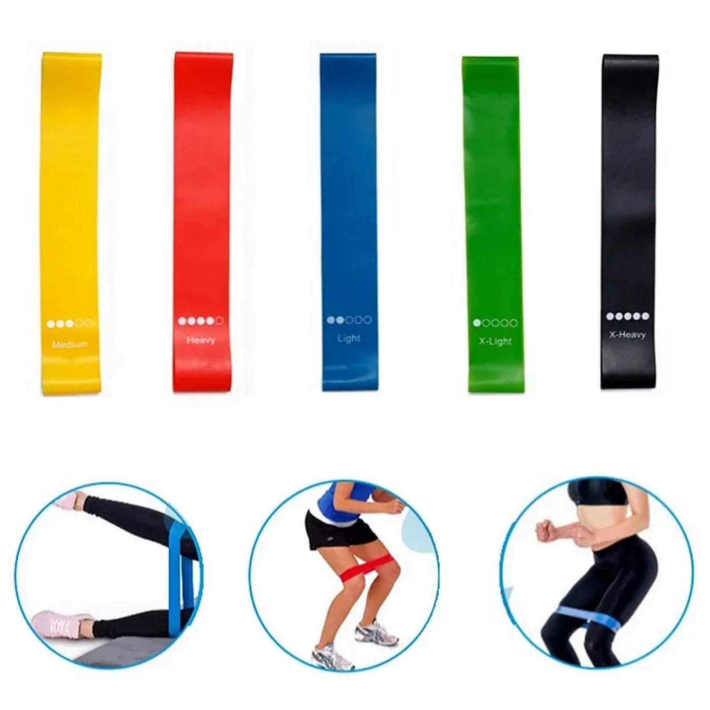 Description Picture 3 of itemTPE Resistance Bands Fitness Set Rubber Loop Bands Strength Training Workout Expander Yoga Gym Equipment Elastic Rubber Loop