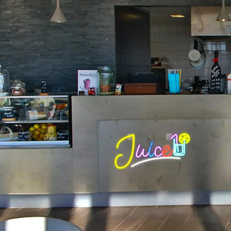 Description Picture 6 of itemJuice Neon Sign LED Neon Light Sign Wall Decor for Bedroom Man Cave Juice Bar Pub Restaurant Christmas Birthday Party Decor Gift