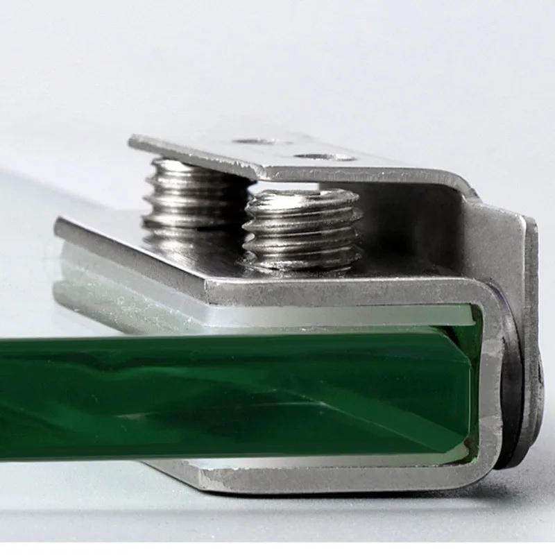 Description Picture 5 of item2pcs Shower Door Hinges Cabinet Glass Hinge Clamp Without Drilling Side Mounted Frameless Glass Door Upper And Lower Hinge