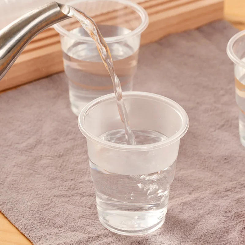 Description Picture 3 of item100pcs Transparent Plastic Cup Heat-resistant Disposable Plastic Cup Outdoor Picnic Birthday Kitchen Party Tableware 200ml