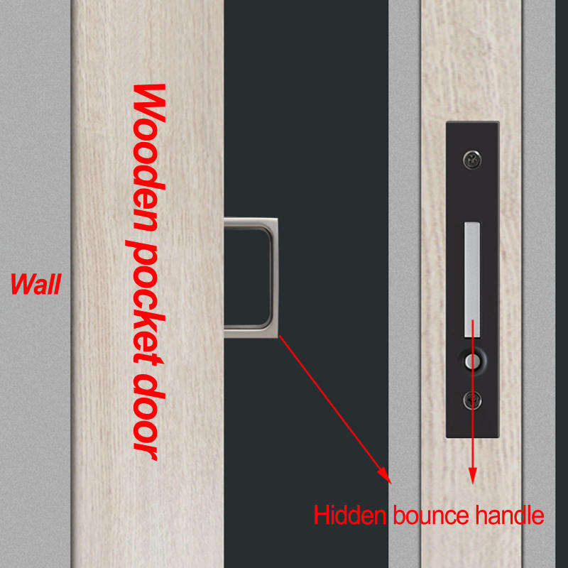 Description Picture 6 of itemVersatile Pocket Door Handle Sliding Door Invisible Button Handle Embedded Buckl Satin Nickel Matte Blacke For Home Office