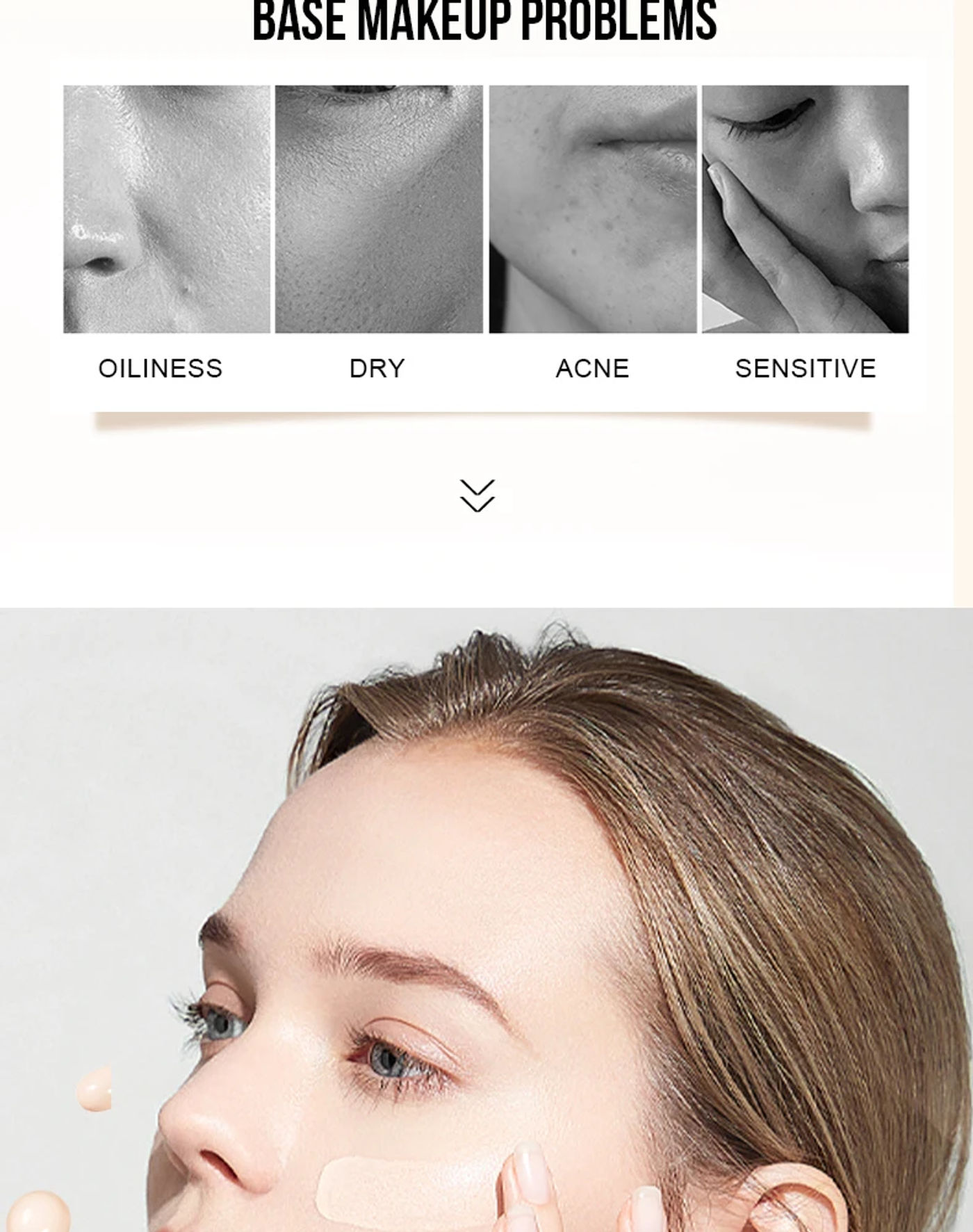 Description Picture 4 of itemHigh Coverage 2in1 Liquid Foundation Concealer Cream For Dark Circles Acne Waterproof Long Lasting Natural Makeup Cosmetics