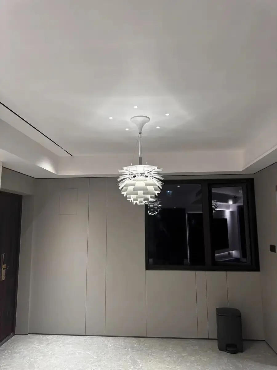 Description Picture 4 of itemNordic Chandelier Thousand Blade Aluminum Personality Modern Simple Study Bar Bedroom Room Decor Creative Pine Cone Chandelier