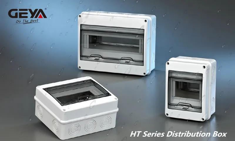 Description Picture 6 of itemGEYA NEW HT 5/8/12/15/18Ways Outdoor Waterproof Electrical Distribution Box Circuit Breaker MCB Power Plastic Junction Wire Box