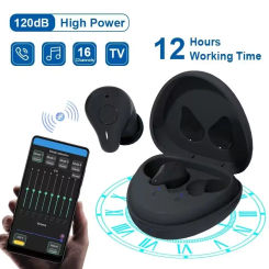 Bluetooth Hearing Aid Rechargeable Phone Connection Noise Reduce Sound Amplifier Hearing Aids Waterproof Earphone For Deafness