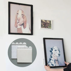12 Pairs Hook And Loop Sticker Tape Punch-free Frame Strip Tape For Light Weight Hanging And Picture Fixing Photo Frames