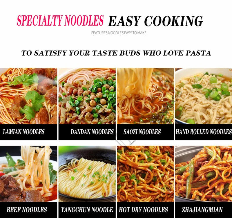 Description Picture 4 of itemElectric Noodle Press Machine Dough Roller Stainless Steel Desktop Pasta Commercial Kneading Dumpling Make 220V