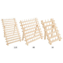 Foldable Wooden Thread Holder 30/80/120 Spools Sewing Embroidery Thread Rack