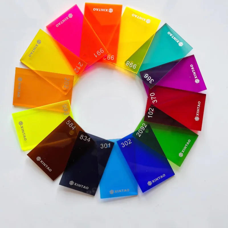 Description Picture 3 of itemThickness 3mm colourful Translucence Acrylic Sheets PMMA Plexiglass Tinted Plate Color Plastic Board for Signs Display Projects