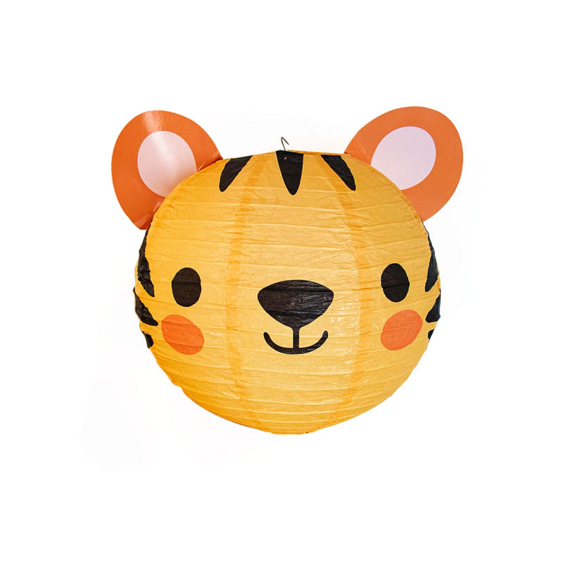 Description Picture 6 of item1pc Cute Animal Shape Paper Lanterns Tiger Lion Elephant Rabbit Safari Party Backdrop Hanging Decoration Kids Boy Birthday Decor