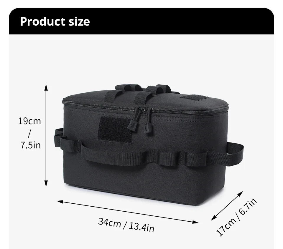 Description Picture 4 of itemOutdoor Camping Gas Tank Storage Bag Large Capacity Ground Nail Tool Bag Gas Canister Picnic Cookware Utensils Kit Bag