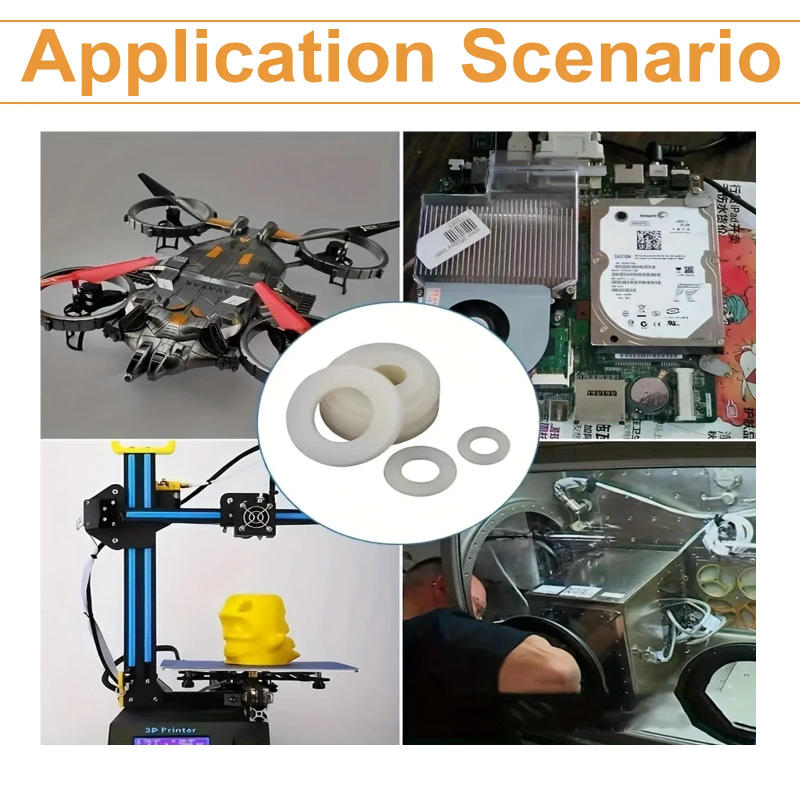 Description Picture 6 of item500 White Nylon Plastic Washer Set, Suitable for Anti-wear and Dielectric Insulation, M2 - M10, with Convenient Boxed Packaging