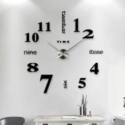 3D Roman Numeral Wall Clock Modern Design DIY Digital Wall Clocks Acrylic Mirror Watches Sticker for Home Living Room Decoration