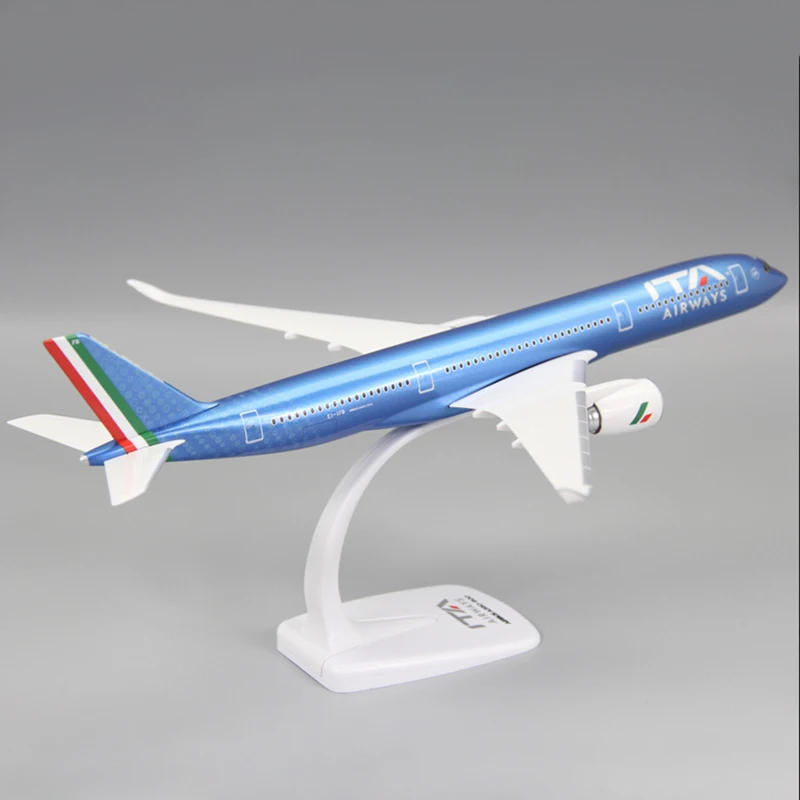 Description Picture 4 of item1/200 Scale A350 A350-900 Italy ITA Airline Aircraft Plastic ABS Assembly Plane Model Airplanes Model Toy For Collection