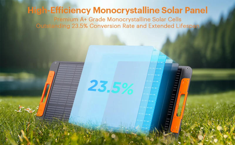 Description Picture 4 of itemPortable Solar Panel, Foldable Solar Charger with Solar Cable, USB Output, 23.5% Efficient, IP67 Waterproof, 100 W, 20V