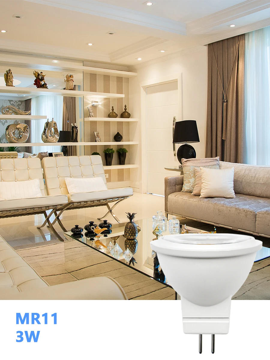 Description Picture 2 of itemEnergy Saving Led Bulb Mr11 GU4 20PCS 12V 3W Cob Spotlight 3000k 4000k 6000k Warm Light For Home Decoration Replace Halogen Lamp