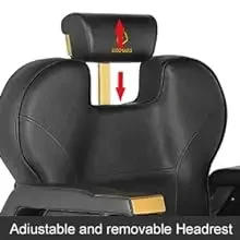 Description Picture 4 of itemChair Salon Hydraulic 360° Swivel Gold PVC Leather Barber, 440lbs Weight Capacity salon stool  salon furniture barbershop chair