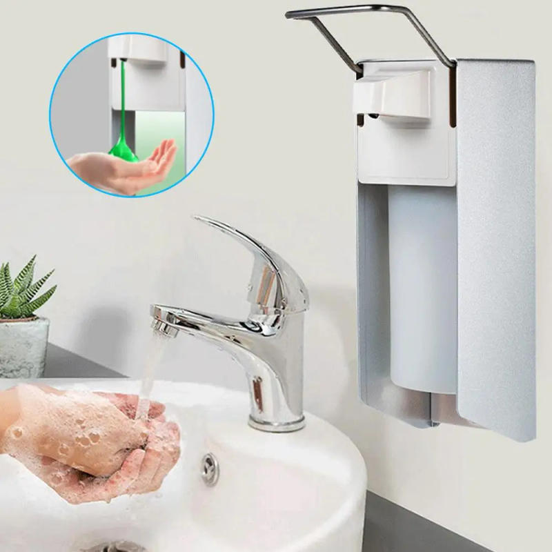 Description Picture 6 of itemWall Mount Liquid Dispenser Elbow Press Hand Washing Liquid Dispenser Hand Cleaning Liquid Pump Bottle For Household Use