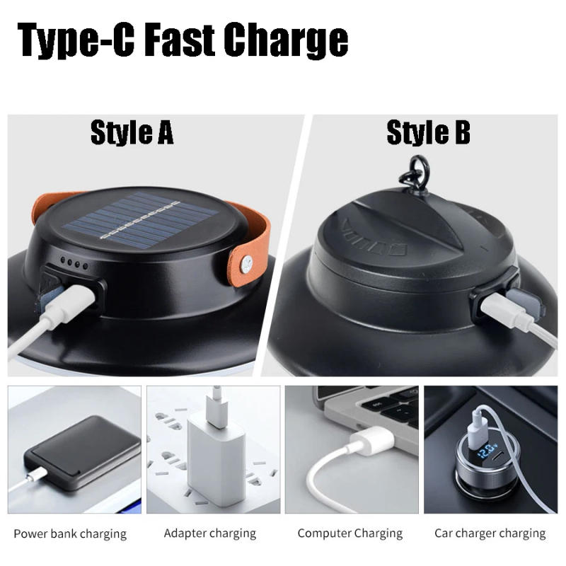 Description Picture 6 of itemLED Camping Light Solar Powered Outdoor Portable USB Rechargeable Lamp Camping Torch Emergency Lamp for Outdoor Camping Lighting