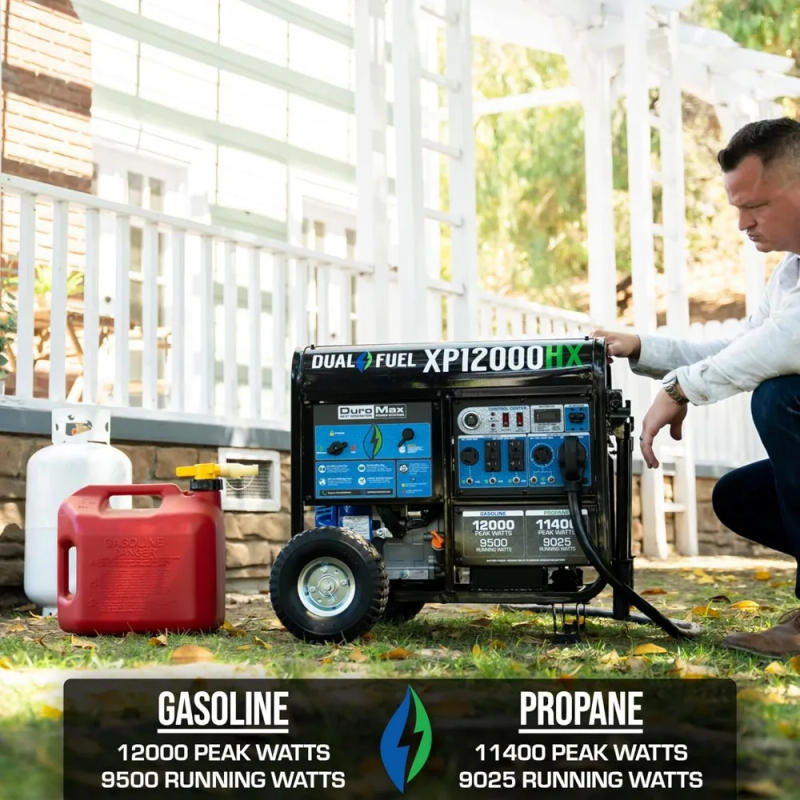 Description Picture 4 of itemXP12000HX Dual Fuel Portable Generator-12000 Watt Gas or Propane Powered Electric Start w/CO Alert, 50 State Approved, Blue