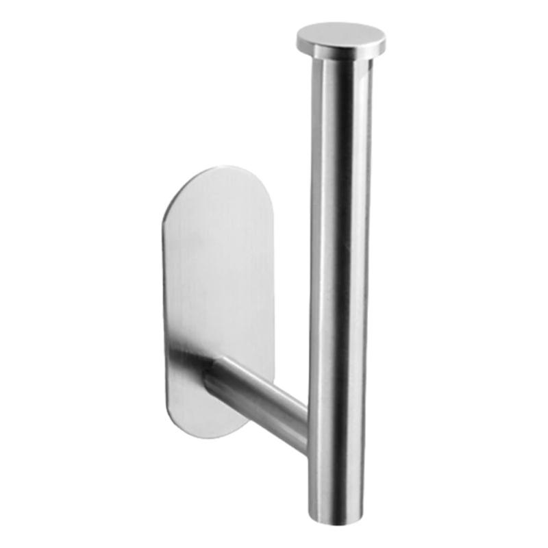Description Picture 6 of itemStainless Steel Paper Towel Holder Self Adhesive Wall Mount Tissue Towel Holder Under Cabinet Tissue Hanger for Bathroom Kitchen