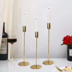 Chinese Style Metal Candle Holders Simple Golden Wedding Decoration  Bar Party Living Room Decor Home Decor Candlestick