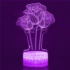 Nighdn 3D Rose Illusion Lamp Night Light LED Bedside Lamps Bedroom Home Decoration for Kids Boys Girls Women Birthday Gifts