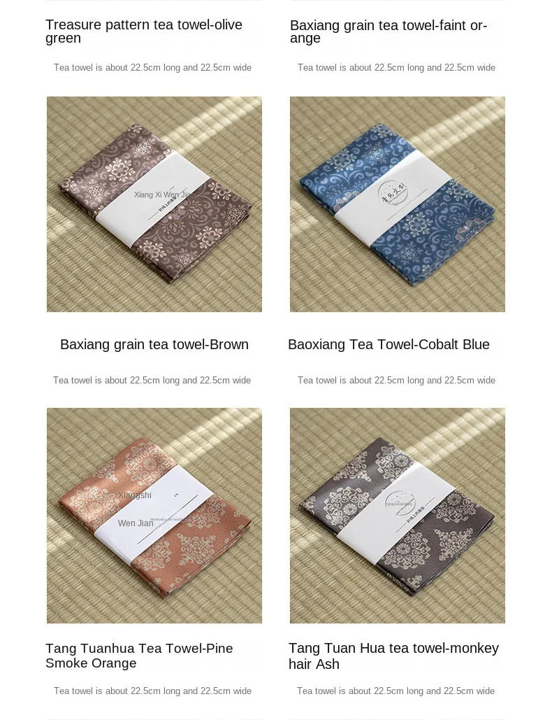 Description Picture 5 of itemSuede Tea Towel Tea Cloth Rag Light Luxury Chinese Pot Towel Tea Pad Kung Fu Accessories Napkins