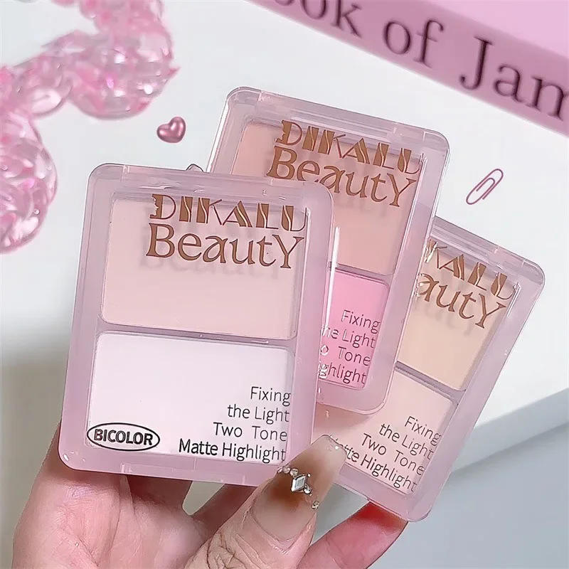 Description Picture 5 of itemHighlighting Contouring Powder Palette Two-tone Concealer Face Brighten Cement Grey Three-dimensional Nose Shadow Bronzer Makeup