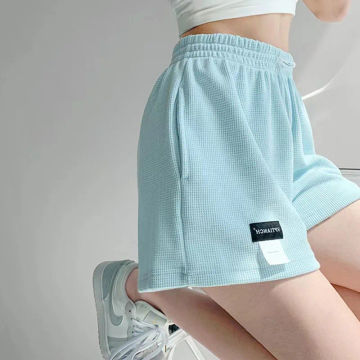 Women Shorts Summer High Elastic Lace Up Drawstring Wide Leg Sweat Short 3XL Oversized Sport Underpanties Girl Unbdeware Panties