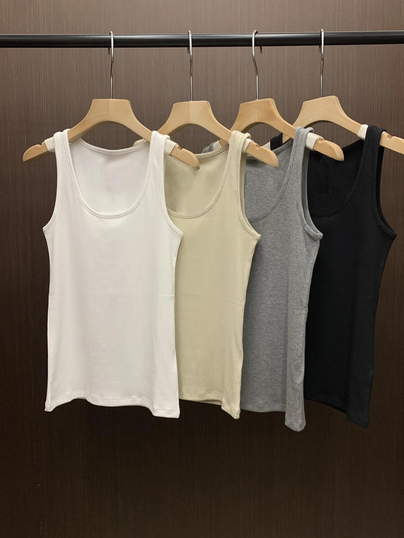 Description Picture 2 of itemNew Vest Women'S Low Round Neck High Quality 2024 Spring And Summer New Thread Neck Suspendersn