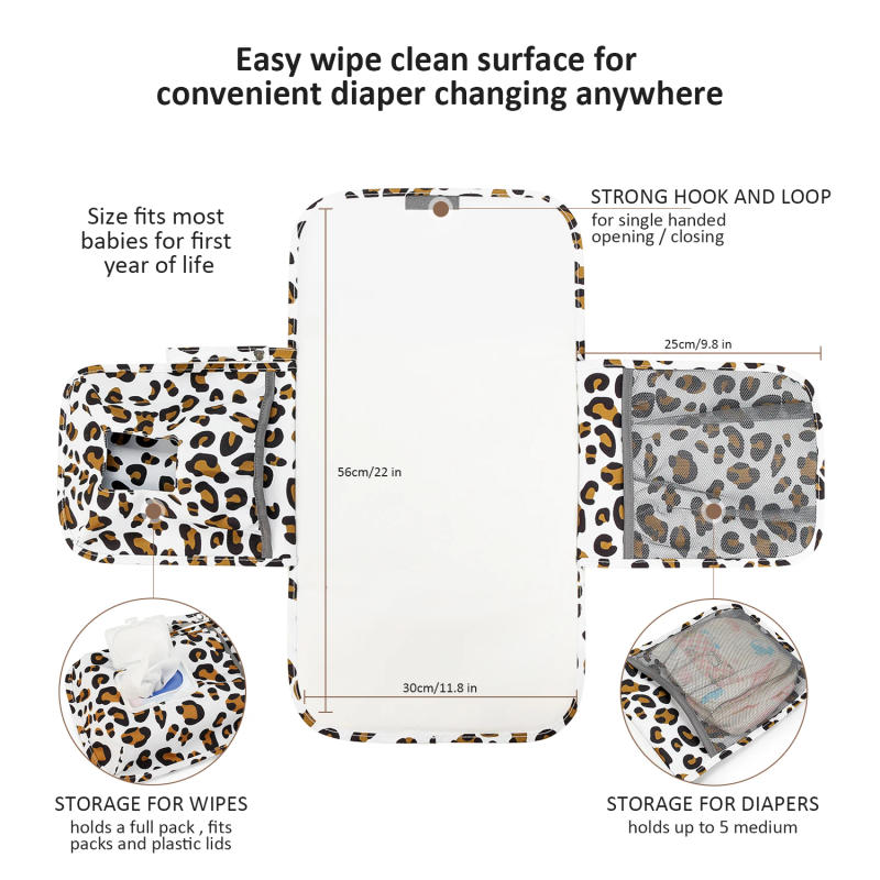 Description Picture 6 of itemChanging Pad Detachable Travel Changing Pad Fully Padded Lightweight & Waterproof Diaper Changing Pad Baby Shower Gifts