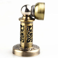 Windproof Zinc Alloy Mechanical Self Locking 84MM High Suspension Floor Mounted Door Suction