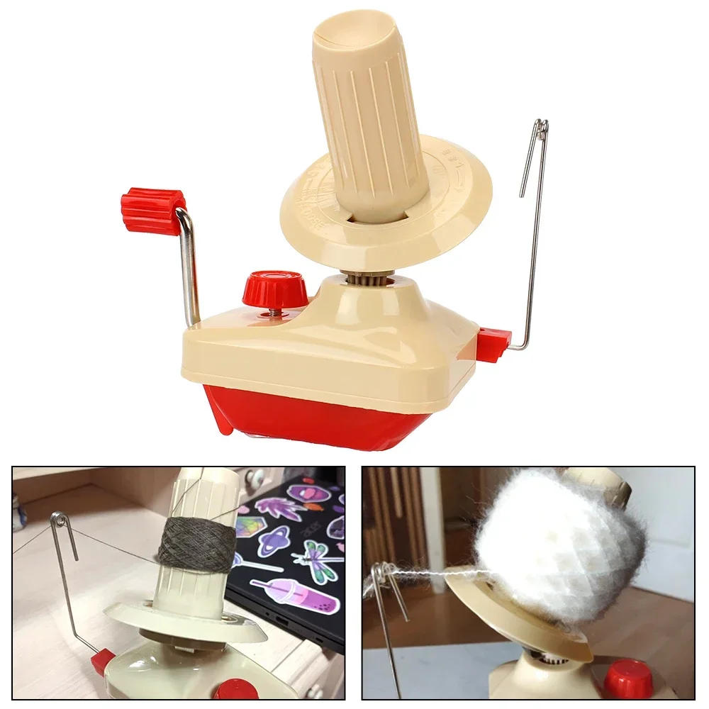 Description Picture 3 of itemHand Operated Yarn Winder Home Small Portable Fiber Wool Manual Handheld Winding Machine for Cotton Yarn Thread Balls Making
