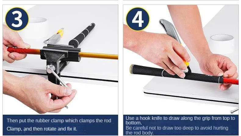 Description Picture 5 of itemPGM Golf Grip Replacement Tool Four Piece Bench Clamp, Rubber Clamp, Double-sided Tape, Removal Hook Knife ZP047