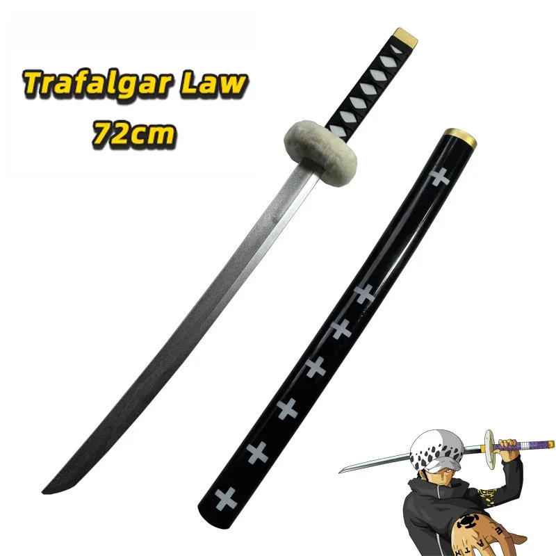 Description Picture 2 of item72cm Anime Cosplay Roronoa Zoro Katana Sword PU Trafalgar Law Sword Role Playing Aki Mizu Samurai Weapon Party boy Gifts model