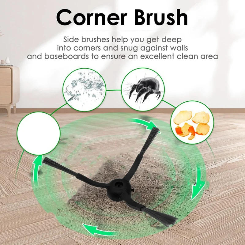 Description Picture 5 of item8Pcs Vacuum Side Brush For Airrobo T20 Robot Vacuum Cleaner Replacement Spare Parts Washable Side Brush